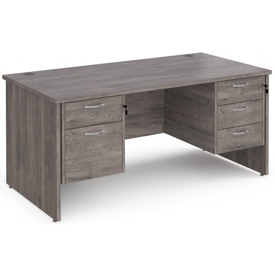 Maestro Panel End Straight Desk with 2 x Pedestals